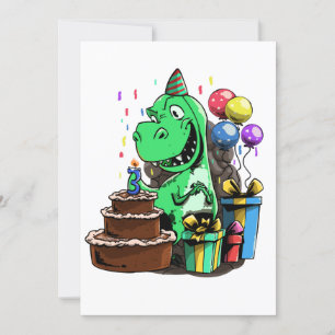 Invitation Anniversaire de Dinosaur - 3 ans