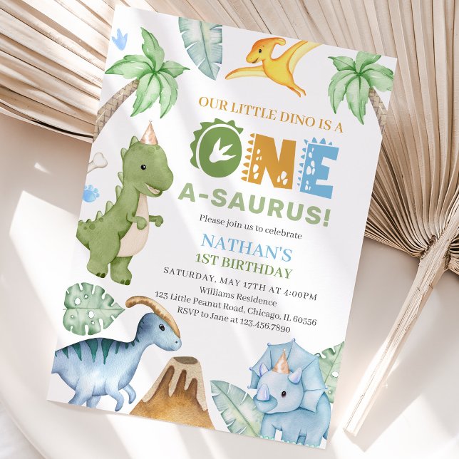 Invitation Anniversaire de dinosaure (Créateur téléchargé)