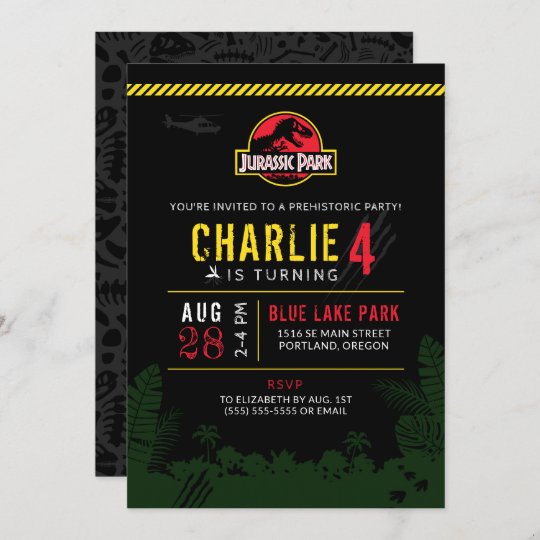 Invitation Anniversaire De Dinosaure De Jurassic Park Zazzle Fr