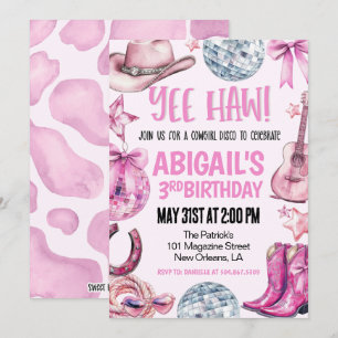 Invitation Anniversaire de Disco Cowgirl
