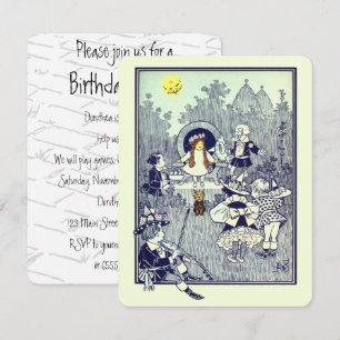 Invitation Anniversaire de Dorothy de Le Magicien d'Oz Vintag