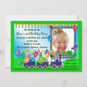 Invitation Anniversaire de enfant 019 : Train