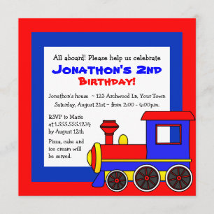 Invitation Anniversaire de enfant à thème du train
