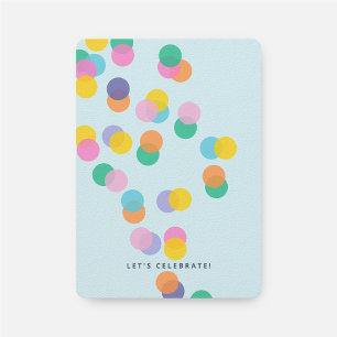 Invitation Anniversaire de enfant coloré Confetti Pastel Bleu