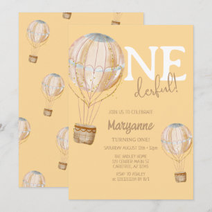 Invitation Anniversaire de enfant de ballon à air