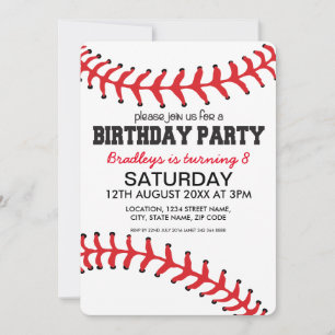 Invitation Anniversaire de enfant de baseball