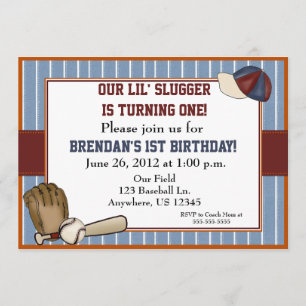 Invitation Anniversaire de enfant de baseball