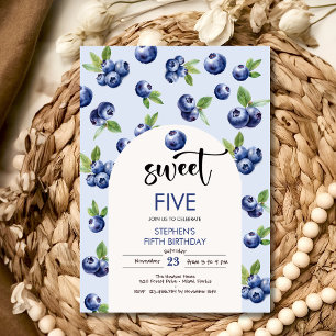 Invitation Anniversaire de enfant de bleuets doux