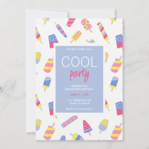 Invitation anniversaire de enfant de fête d'été