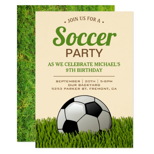 Invitation Anniversaire De Enfant De Football Zazzle Fr