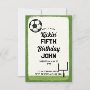 Invitation anniversaire de enfant de football