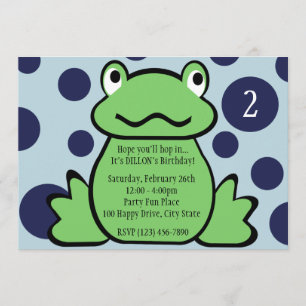Invitation Anniversaire de enfant de grenouille