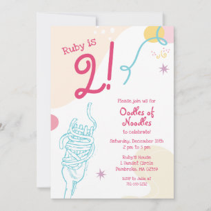 Invitation Anniversaire de enfant de nouilles