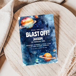 Invitation Anniversaire de enfant de partie de l'astronaute s