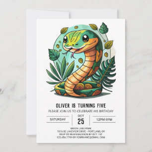 Invitation Anniversaire de enfant de serpent mou