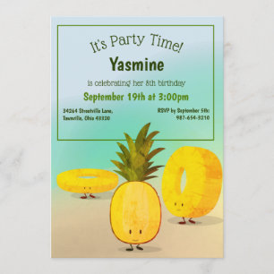 Invitation Anniversaire de enfant de trois personn