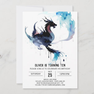 Invitation Anniversaire de enfant Dragon Wonderland