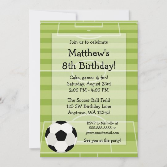 Invitation Anniversaire De Enfant Du Championnat De Football Zazzle Fr