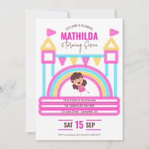 Invitation Anniversaire de enfant du parti Trampoline Bounce