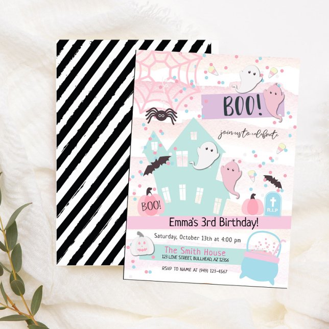 Invitation Anniversaire de enfant du Pastel Hallow (Créateur téléchargé)