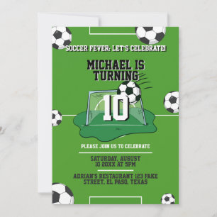 Invitation Anniversaire de enfant : fièvre du foot