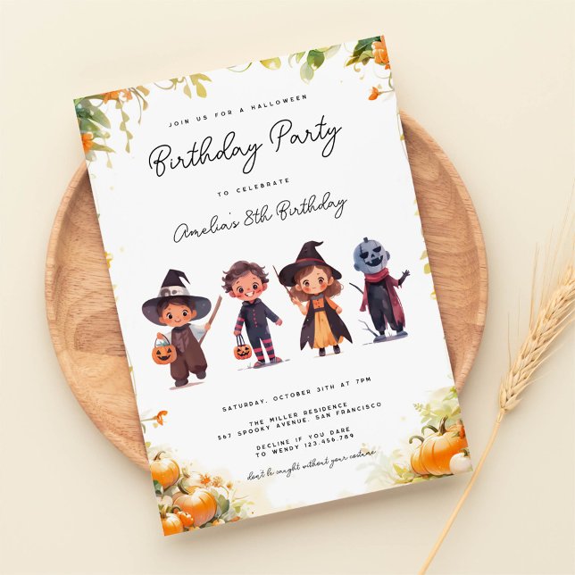 Invitation Anniversaire de enfant Halloween (Créateur téléchargé)
