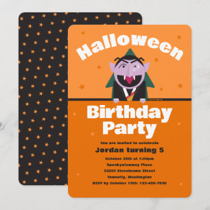 Invitation Anniversaire de enfant Halloween de la rue Sesame