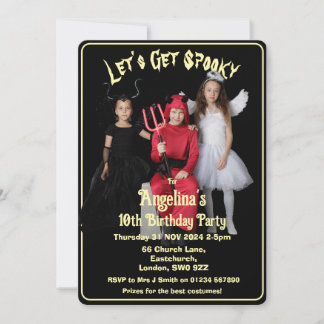 Invitation Anniversaire de enfant Halloween personnalisable