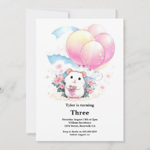 Invitation Anniversaire de enfant Hamster