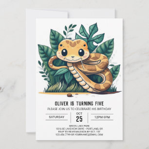 Invitation Anniversaire de enfant modifiable Pythons