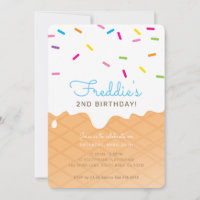 ANNIVERSAIRE DE ENFANT PARTY glaces cône bleu arro