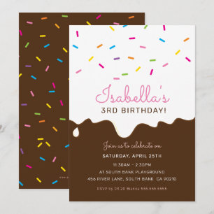 Invitation ANNIVERSAIRE DE ENFANT PARTY gouttes de dégivrage