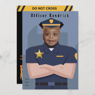 Invitation Anniversaire de enfant policier