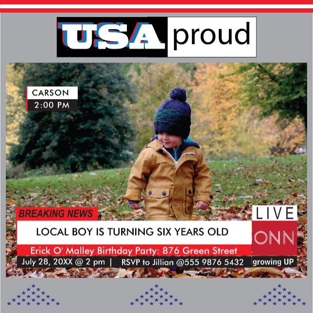 Invitation Anniversaire de enfant Spécialisé Actualités TV Gr (Créateur téléchargé)