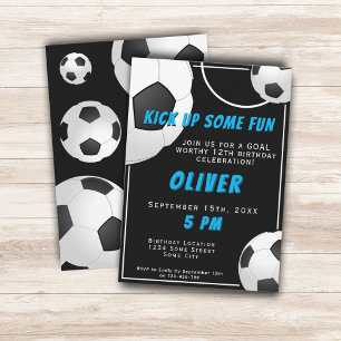 Invitation Anniversaire de enfant sportif de balle de footbal