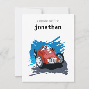 Invitation Anniversaire de enfant - Voiture de cou
