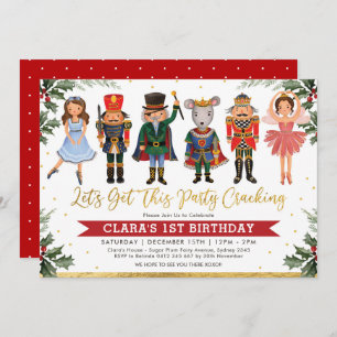 Invitation Anniversaire de enfant Whimsical Winter Nutcracker