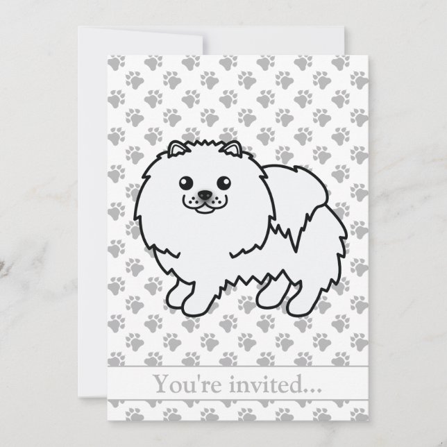 Invitation Anniversaire de fête de chien de dessin animé mign (Devant)