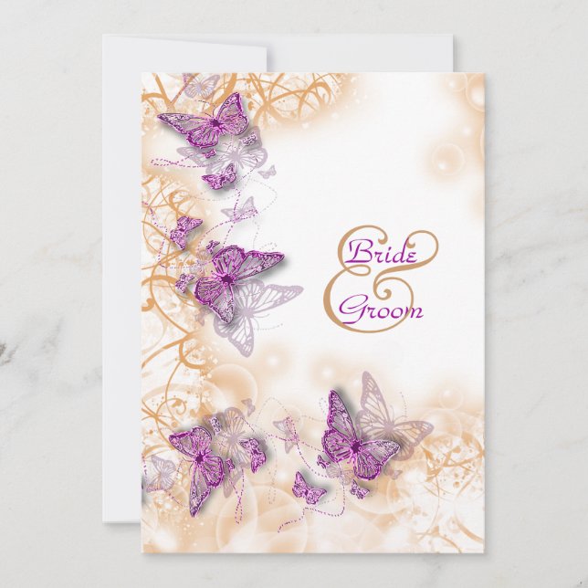 Invitation Anniversaire de fiançailles de mariage violet (Devant)