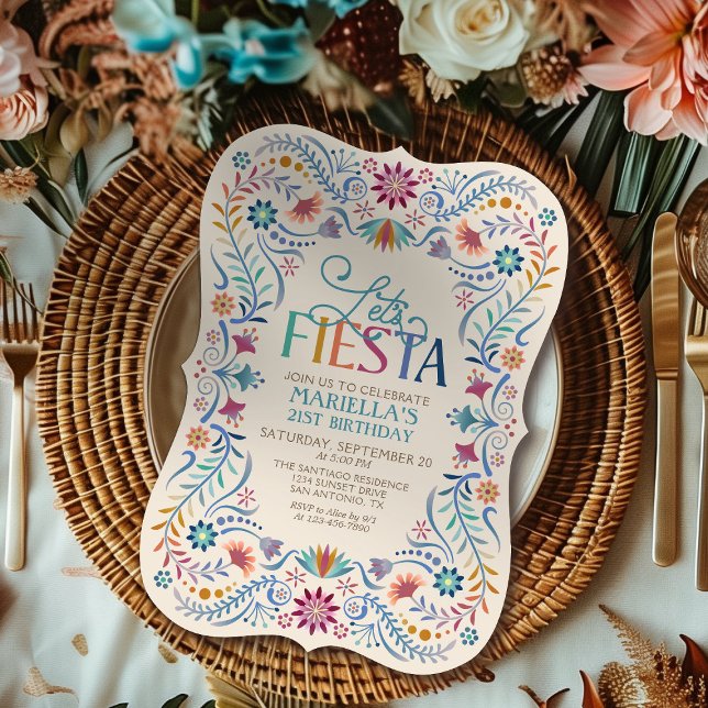 Invitation Anniversaire de Fiesta Boho (Créateur téléchargé)