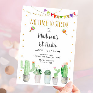 Invitation Anniversaire de Fiesta Cactus