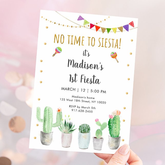 Invitation Anniversaire de Fiesta Cactus (Créateur téléchargé)