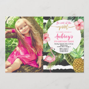 Invitation Anniversaire de fille de réception au bord de la