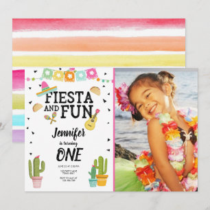 Invitation Anniversaire de fille mexicaine de fiesta et de