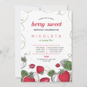 Invitation Anniversaire de fraises
