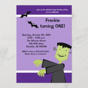 Invitation Anniversaire de Halloween 5x7 Frankenstein Invitat