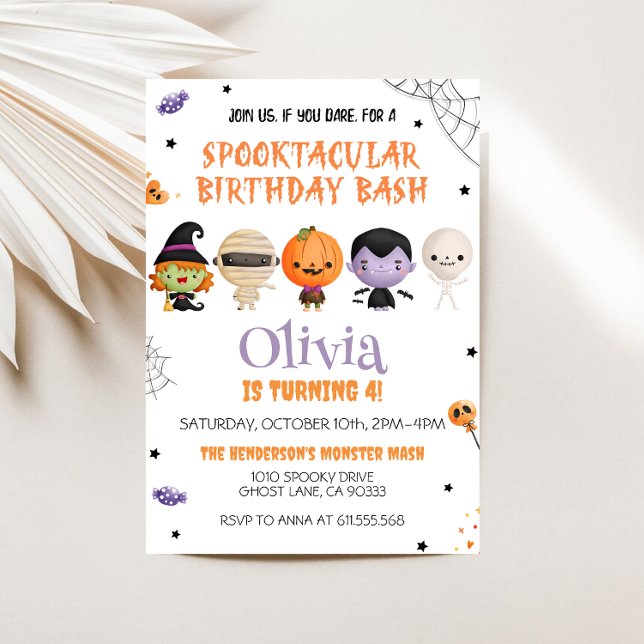Invitation Anniversaire de Halloween Spooktacular Party (Créateur téléchargé)