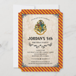 Invitation Anniversaire de Harry Potter