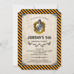 Invitation Anniversaire de Harry Potter   Hufflepuff