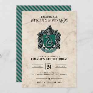 Invitation Anniversaire de Harry Potter   Slytherin Invitatio